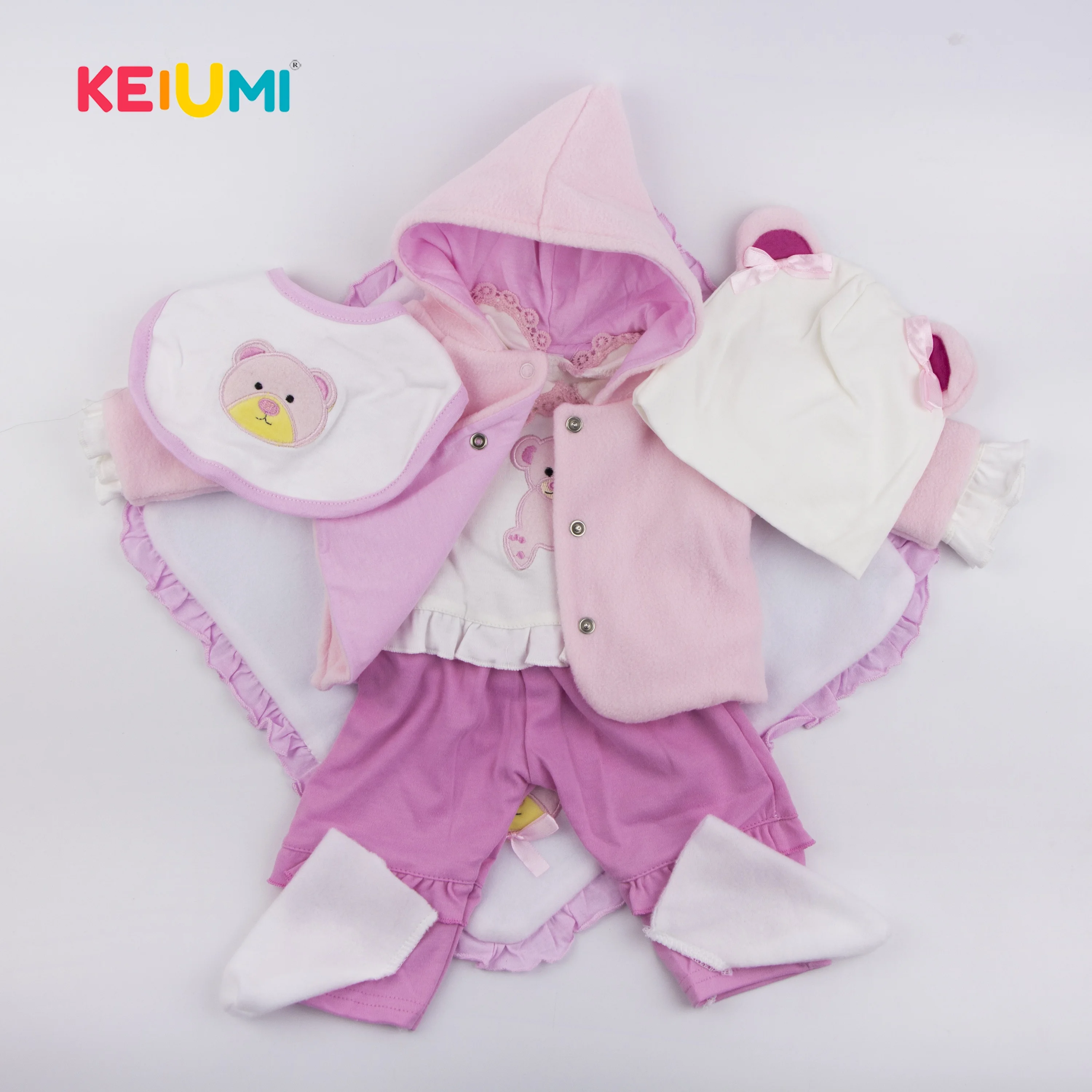KEIUMI Новое поступление комплект одежды для милых кукол костюм 22 23 дюймов Reborn Baby Doll