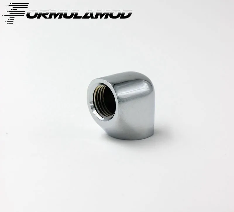 FormulaMod Fm-D90 черный/серебристый двойные внутренние G1/4 ''поток 90 градусов фитинг адаптер воды адаптеры охлаждения - Цвет лезвия: Silver