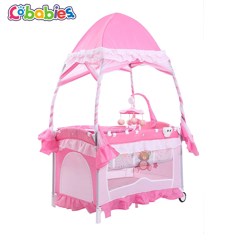 

Mother And Baby Supplies Cobabies Luxury Multi-function Baby Bed Folding Explosion Game Bed 2018