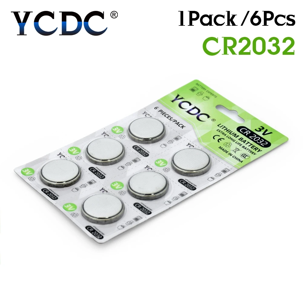 Батареи YCDC bateria cr2032 2032 pile 3v литиевая батарея DL2032 CR KCR2032 5004LC ECR2032 кнопочные батареи