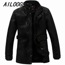 Мужская кожаная куртка, мужское пальто, зимняя куртка высокого качества из искусственной кожи, Мужская модная верхняя одежда с воротником-стойкой и бархатом