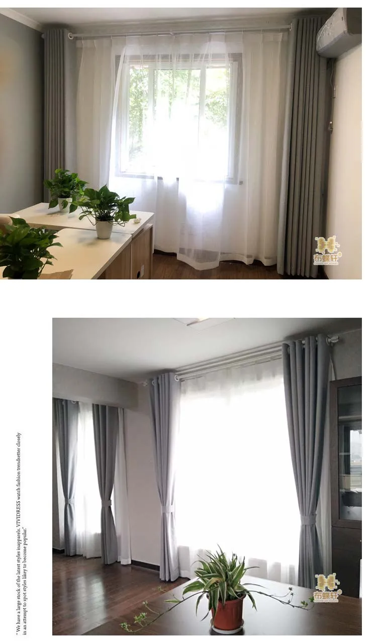 Новое поступление, современные шторы в скандинавском стиле Дымчатого цвета для спальни, офиса, серые плотные льняные шторы для гостиной