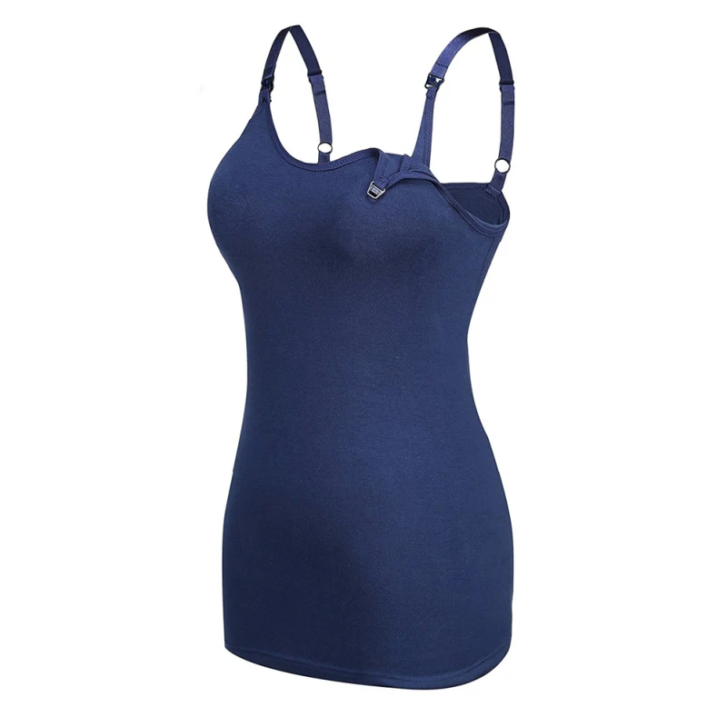 Najtaniej Macierzyństwo kobiety pielęgniarstwo topy na cienkich ramiączkach do karmienia piersią Camisole w ciąży wbudowany biustonosz wymienne wkładki Casual Cotton Vest Top