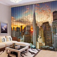 NoEnName_Null Calidad Cortinas Cortinas de Impresión 3D Realista Disfrute Visual Dormitorio Sala de estar Cortina de Ventana Parasol CL-075