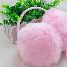 Милые наушники, 6 цветов, сохраняющие тепло, теплые наушники, натуральный искусственный мех кролика, теплые женские наушники, модная плюшевая шапка-ушанка для женщин