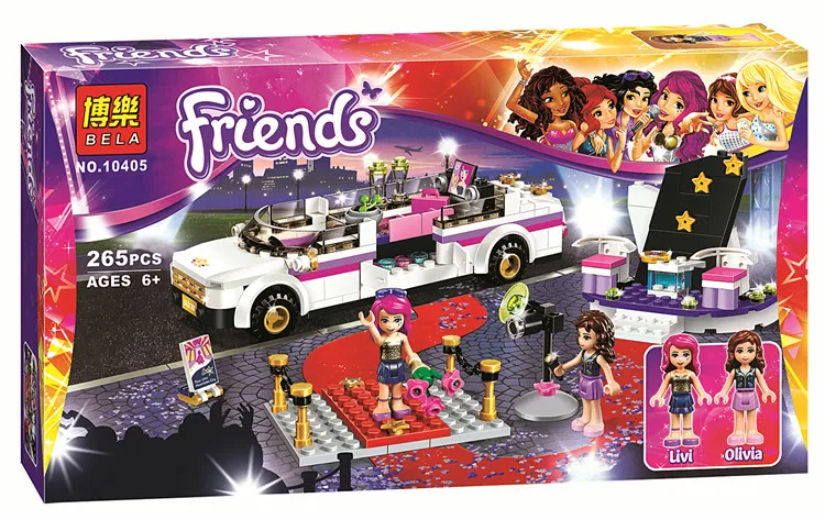 

10405 amigos estrella del Pop de automoviles de lujo 265 unids bloques de construccion ladrillos juguetes regalo de los ninos