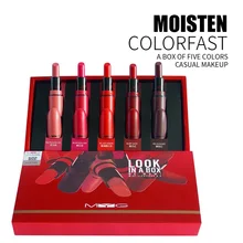 Увлажняющая матовая губная помада, макияж, набор, долговечная Водонепроницаемая пищевая Здоровая гладкая губная помада, матовый блеск для губ