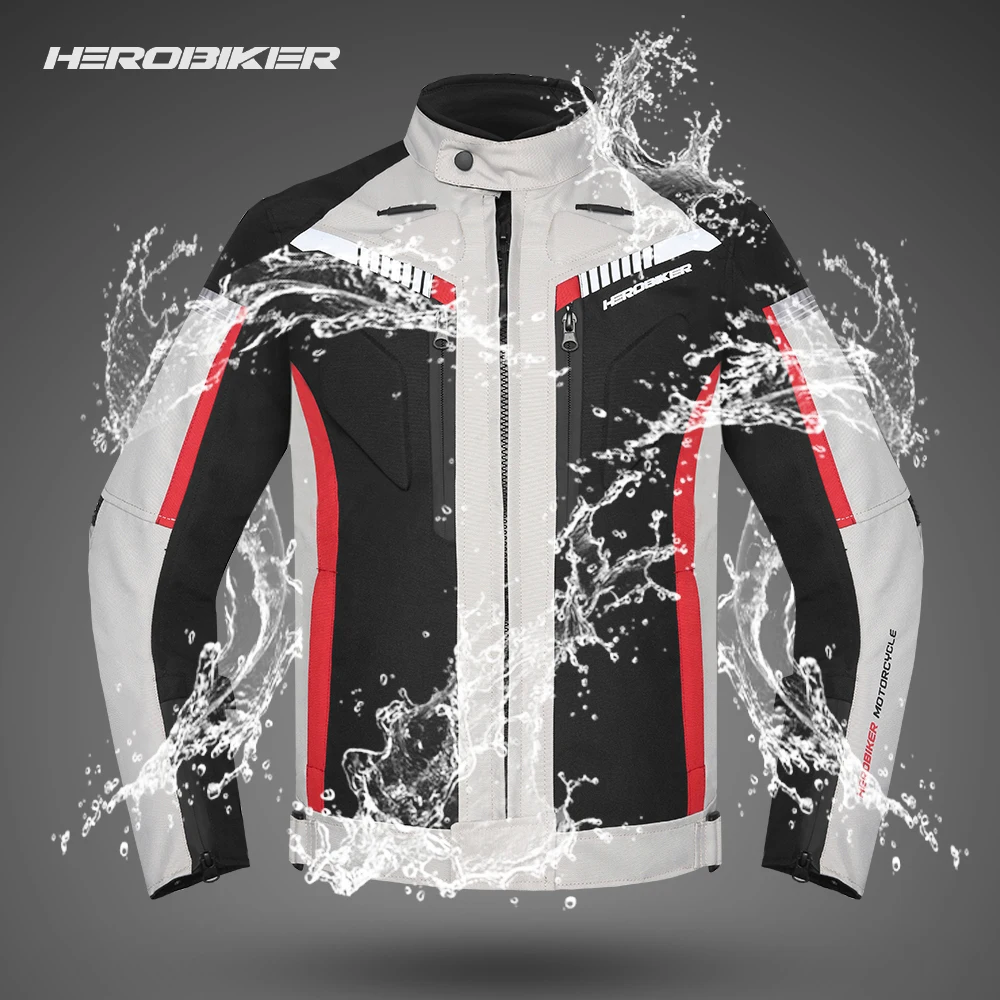 Мужская мотоциклетная куртка HEROBIKER водонепроницаемая ветрозащитная для езды на