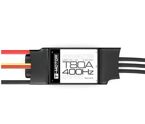 

T-MOTOR T80A (2-6S 400HZ WITH BEC) Brushless Motor Electronic Speed Controller for Multicopter