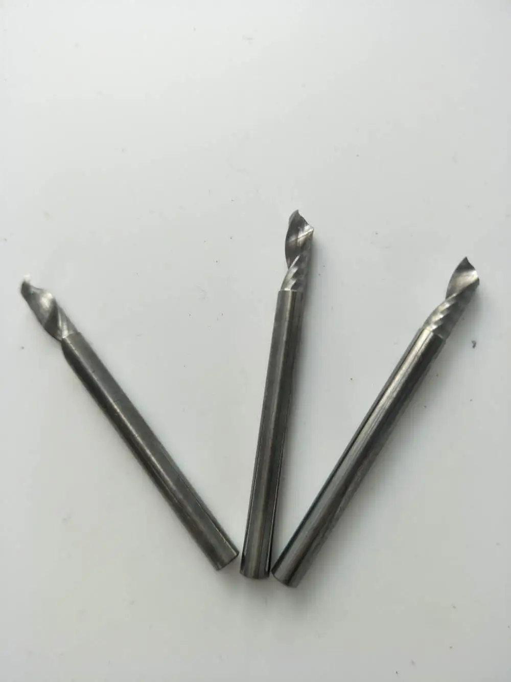 10 шт./компл. D3 * 8 * D3 * 50 * 1F твердого сплава End Mills 45HRC 1 флейты алюминиевый 45 ° Концевая фреза без покрытия