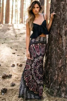 

Sexy Womens Summer Boho Long Maxi Evening Party Beach Waist Skirt Sundress