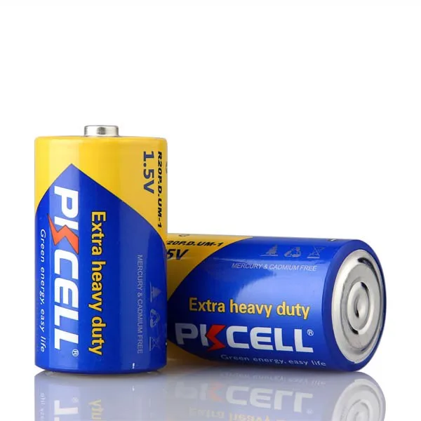 8 шт.* PKCELL R20P D Размер 1,5 в сухая ячейка углеродная цинковая батарея Супер сверхмощный аккумулятор сухие батареи для фонарей