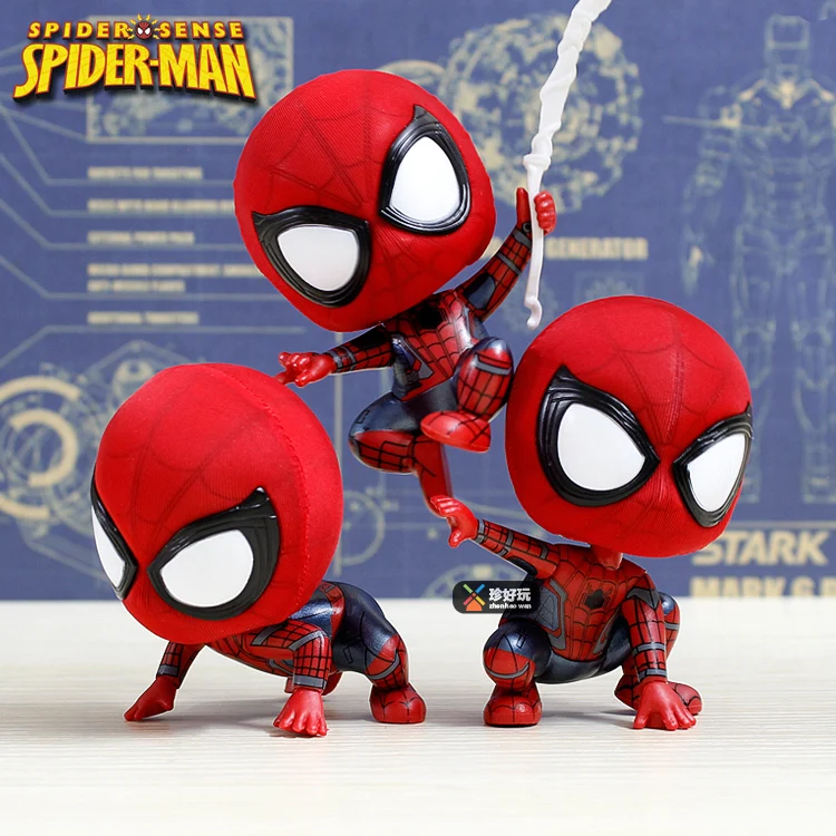 

Estartek Marvel Return of The Hero Super Cute Big Eyes Cosbaby Spiderman Bobble Head Collection Vinyl Figure for Fan Holiay Gift