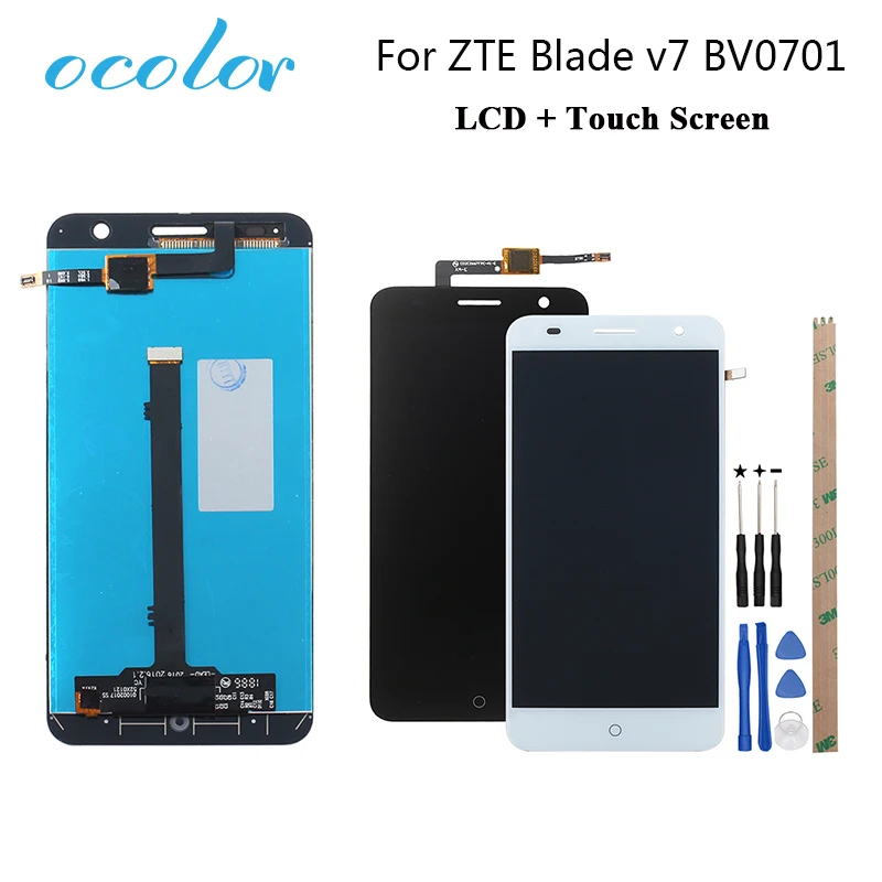

ocolor For ZTE Blade V7 BV0701 LCD Display and Touch Screen Screen Digitizer Assembly+Tools For ZTE Blade V7 BV701