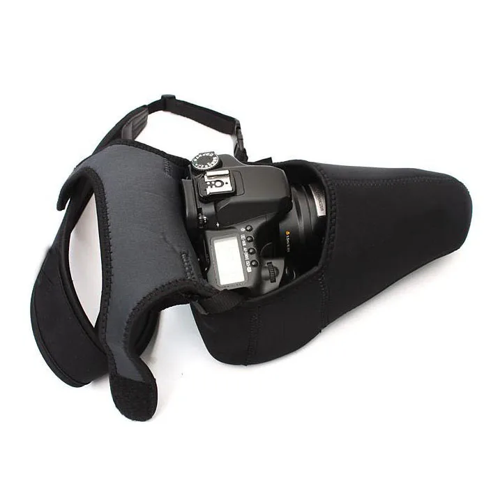 

Size L Neoprene Waterproof Camera Liner bag Case Cover Pouch Package Protector for Canon EOS 70D 700D 600D 18-200 18-135 Lens