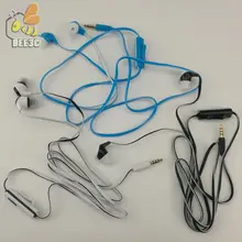1,2 м длина наушники-вкладыши плоский Лапша дизайн провод наушник с микрофоном синий белый черный наушник с микрофоном мягкий материал CP-10 100 шт