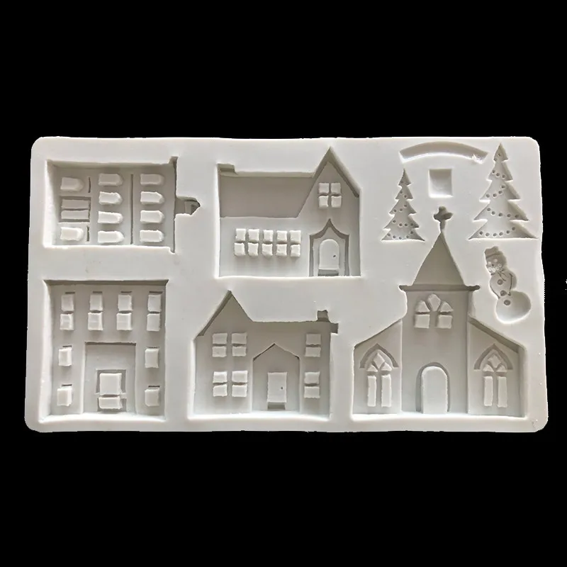 

Sugar molds Christmas trees Snow baked chocolate silicone mold 19-141