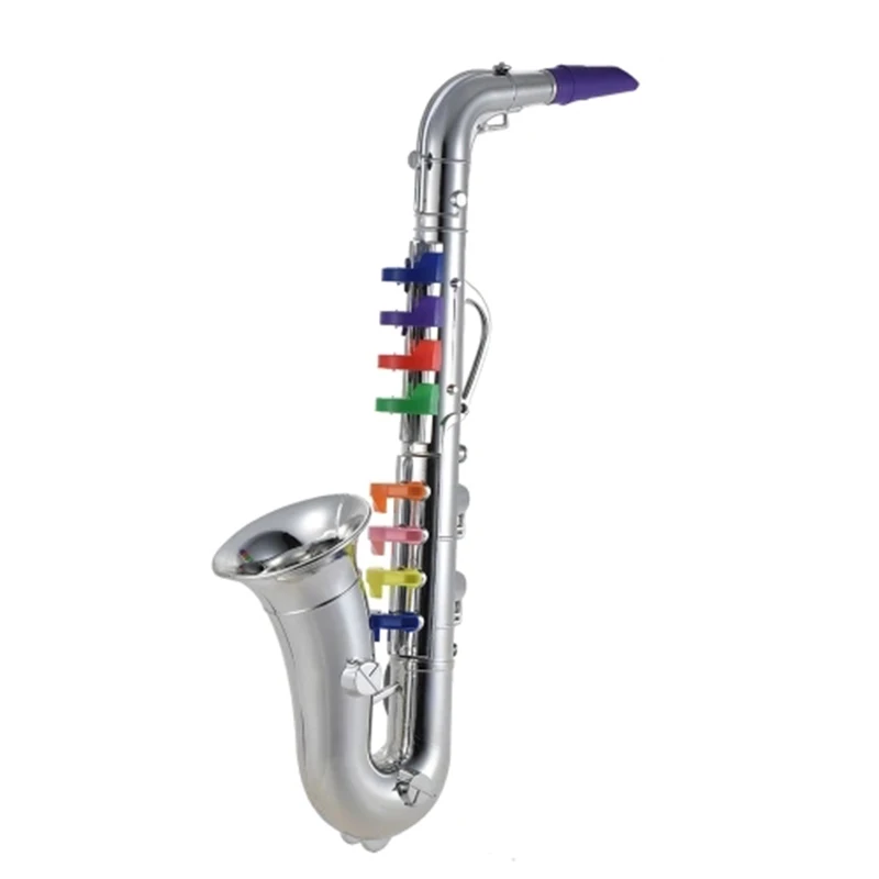 

iPiggy Brand Saxophone Sax Toy Musical Instrument Gift with 8 Colored Keys for Kids Children