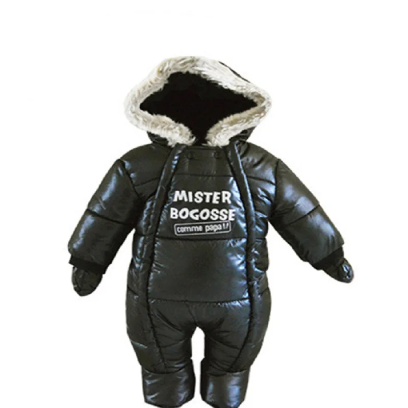 

Newborn Baby Snowsuit Thick Winter Down Jumpsuit Infant Coats Boy Snow Wear Toddler Jacket With Gloves and Feet set Clothes
