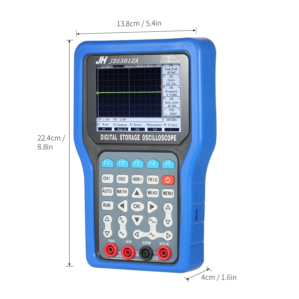 3 в 1 цифровой осциллограф мультиметр генератор сигналов зонд для осциллографа 30 МГц 250Msa/s Ручной USB осциллографы