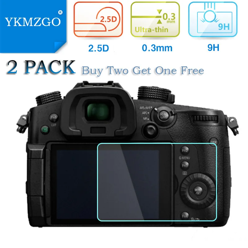 2 упаковки 9H закаленное стекло для ЖК экрана Panasonic LUMIX GF2 GF3 GF5 / ZS60 GM1 TZ80 TZ90 TZ100 GF7 GF8 GF9