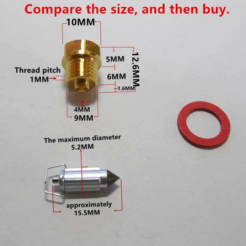 

(1 set US $ 6.5)HMHonda CBR17/19/23 MC14/17/19/23 CB-1 400CC Keihin carburetor needle valves and Needle valve base