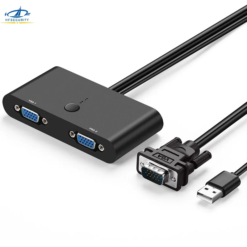 HFSECURITY HD 1080P VGA коммутатор 2 порта станция компьютерный конвертер видео