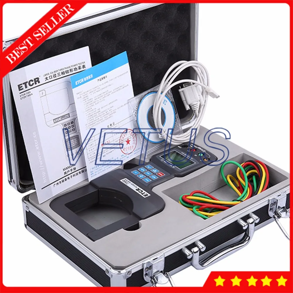 ETCR7300 3 phase power meter analyzer with Large Caliber 80mm*80mm