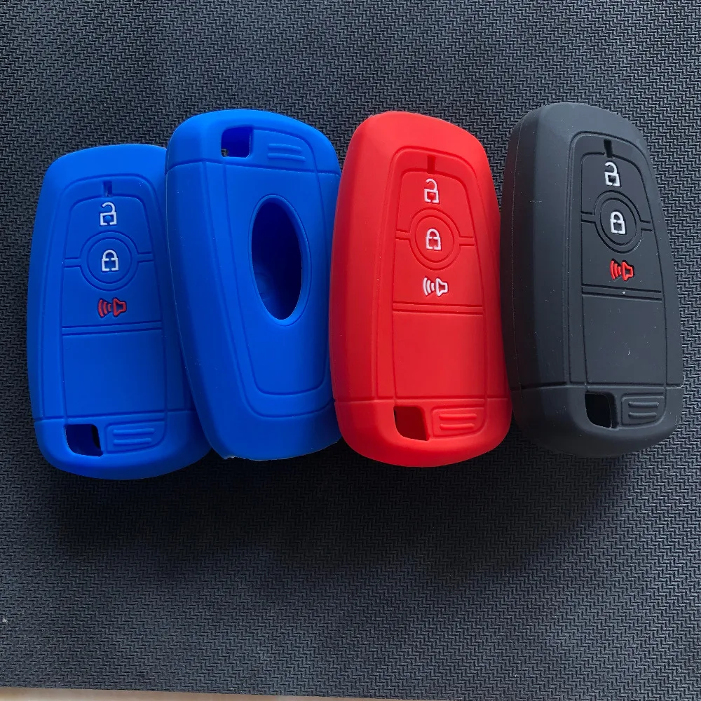 

Smart Silicon Cover Case FOB Holder For Ford F-Series F150 F250 F350 F450 F550 Edge LINCOLN MKC MKZ Mark Town 3Button Key