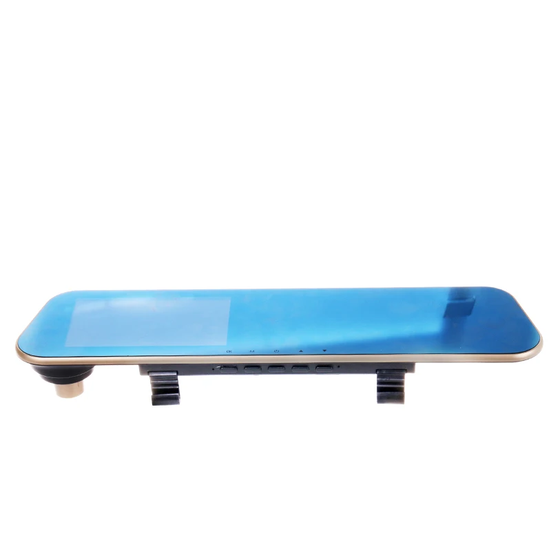 

High Definition Car recorde Support Reverse Image Anti Dazzling Blue Mirror  DVR with front and back cameras and multi-language