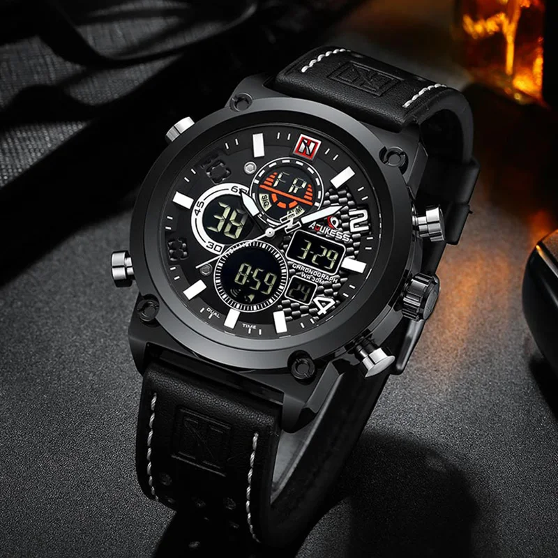 

2019 Fashion Watch Men Military Quartz Clock Mens Watches Top Brand Luxury Men's Sports LED Digital Wristwatch Relogio Masculino