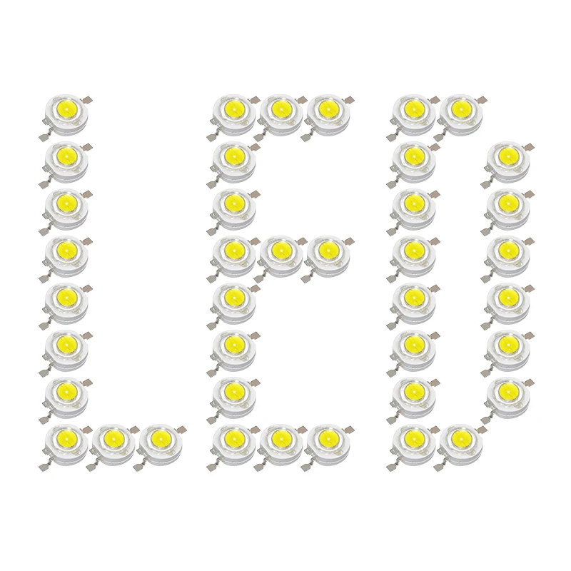 20pcs/lot 1W High Power LED Chip SMD LEDs Light-Emitting Diode 100-110lm LED Light Bead For Downlight Spotlight White Blue Green