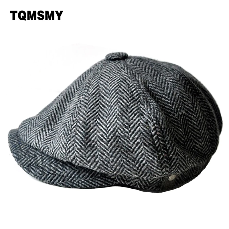 2017 высокое качество newsboy шапки для мужчин и женщин шапки gorras planas восьмиугольная кепка для отдыха и полушерстяные консервированные коала плоская кепка - изображение