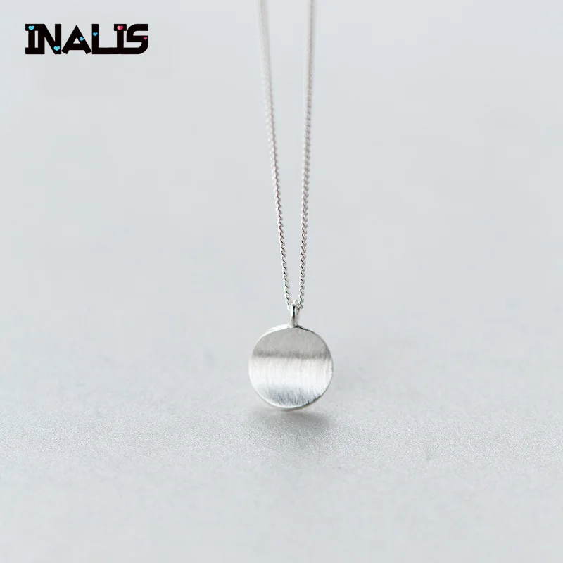 

INALIS New Simple Design Charming Link Chain Necklace Curved Round Shape Pendant for Women Wedding Party Jewelry Bijoux Gift