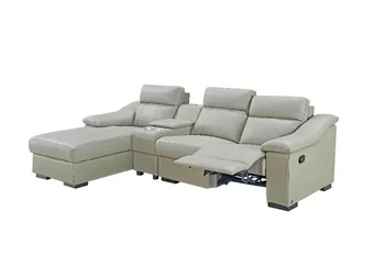 

Modern corner leather sofa cinema sofa with USB charge recliner sofa