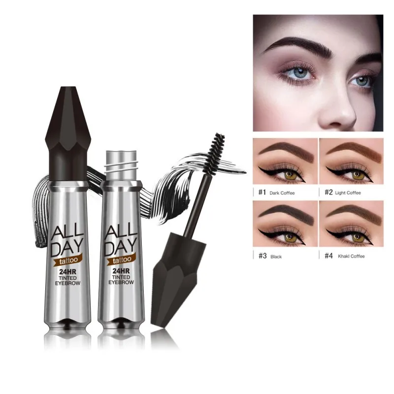 3D Tinted Eyebrow Cream Gel Fiber Eyebrow Enhancer Waterproof 24H Long