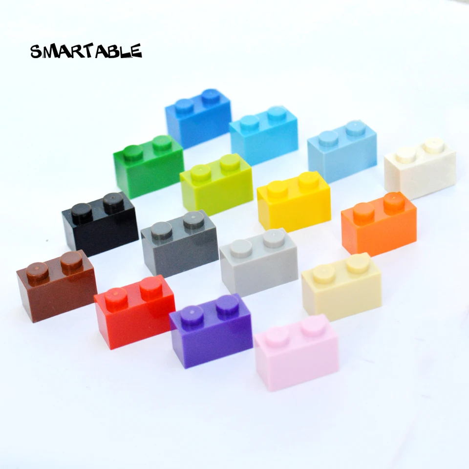 Умный кирпич 1X2 строительные блоки части DIY лого игрушки для детей развивающие