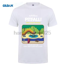 

GILDAN Pitfall! Atari 2600 Retro Vintage Video Game Box Art T Shirt