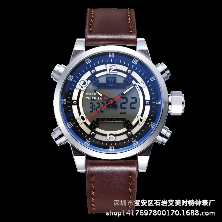 2020 di Promozione di Amst Vigilanza Calda di Stile Orologi Elettronici  Impermeabile Movimento Spot per il Commercio All'ingrosso 3015|Quartz  Watches| - AliExpress