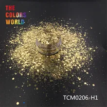 TCT-194 Шестигранная форма металлический обычный цвет лак для ногтей для дизайна ногтей DIY Украшение для тела макияж FacePainting Руководство DIY