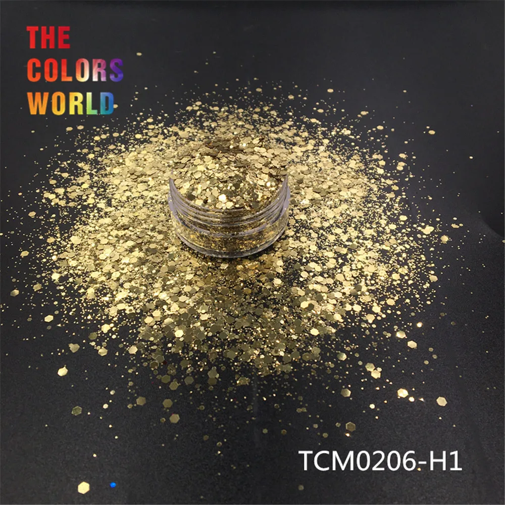 TCT-194 шестиугольная форма металлические стандартные цвета блестки для ногтей