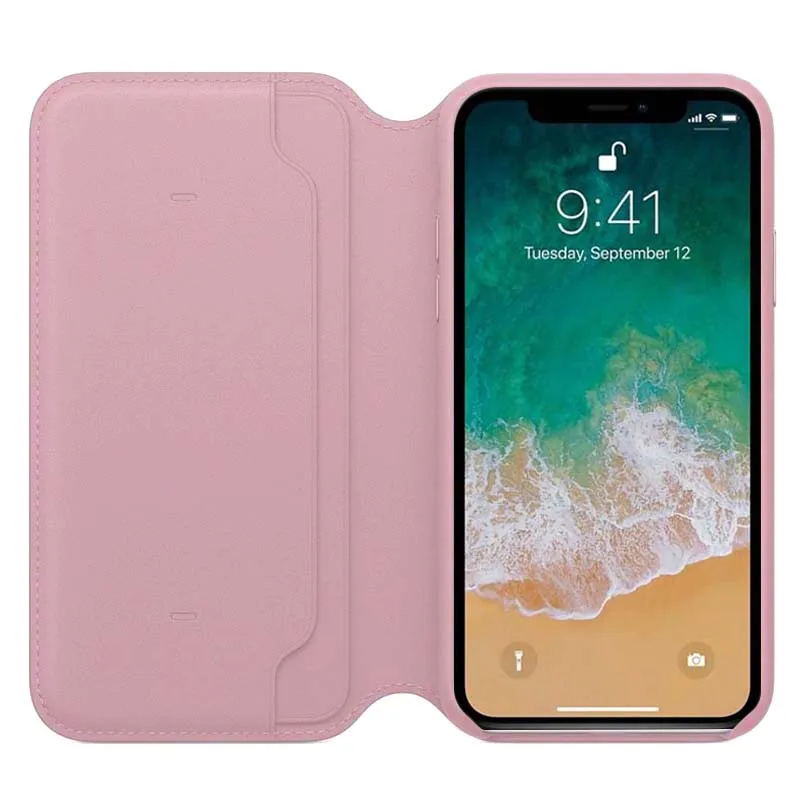 Official Original Have Logo Wallet Flip Leather Case for iPhone X Case with Card Slot Shockproof Cases For Apple iPhone X Cover