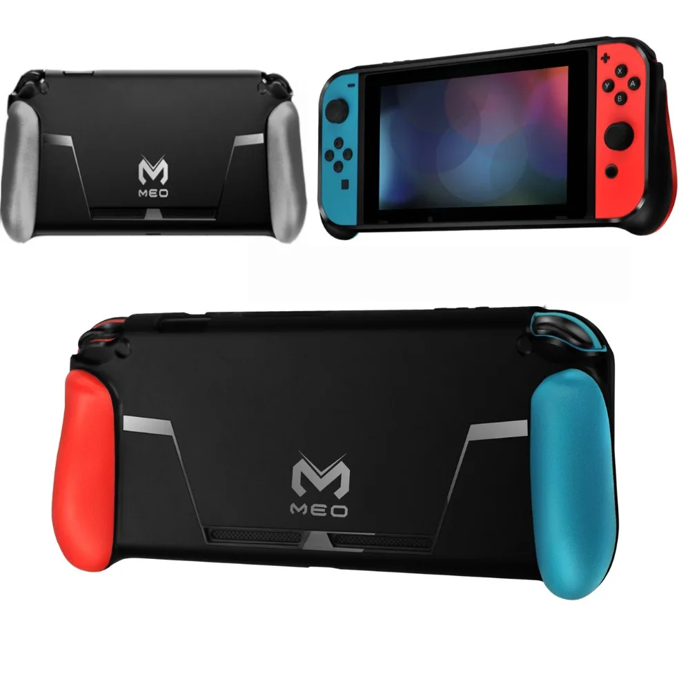 Амортизирующий защитный чехол NS Switch из ТПУ с ручкой и слотом для игровых карт
