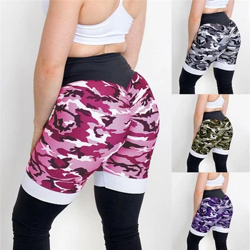 

2019 New Fashion Women Sports Workout Gym Fitness High Waist Pants Camouflage Athletic Fitness Pants Trousers
