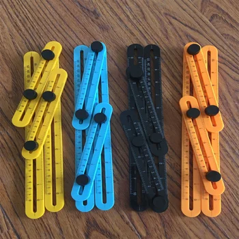 

1 Pcs Kawaii Practical Four Folding Plastic Angle Ruler Metric Scale Multifunctional Measuring Tools Stationery Gifts