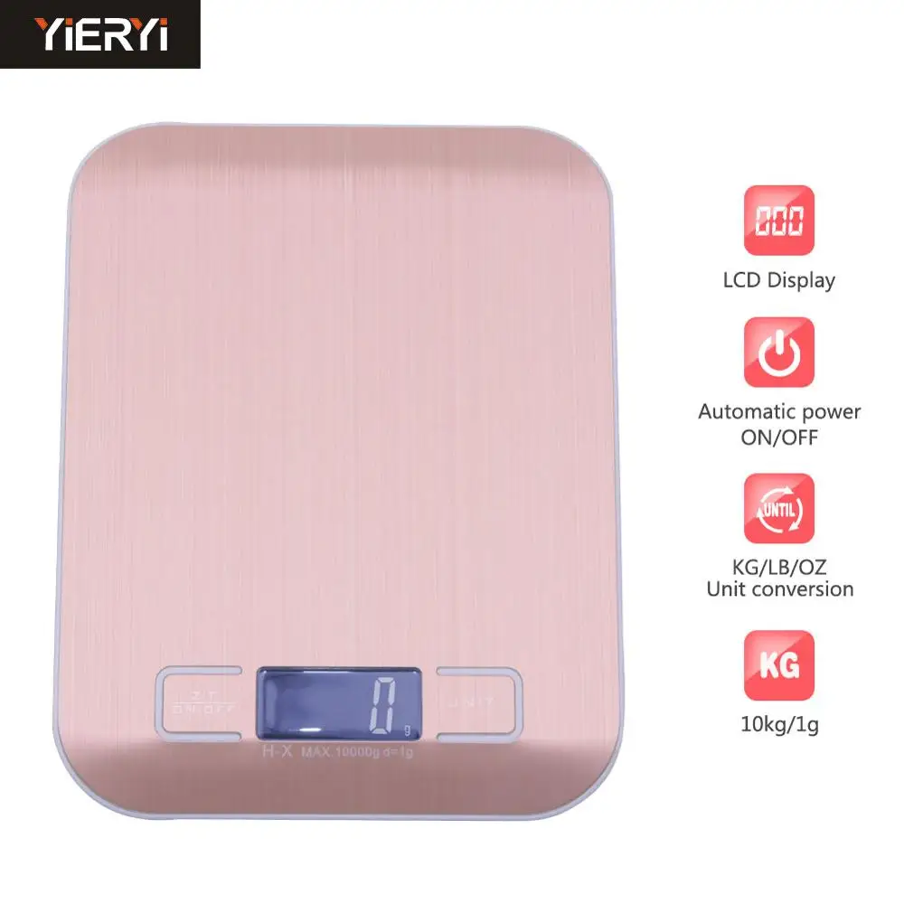 

Kitchen scale 10kg 1g Food Diet Postal Scales Balance Measuring Tool Slim LCD Digital Electronic Weighing scale