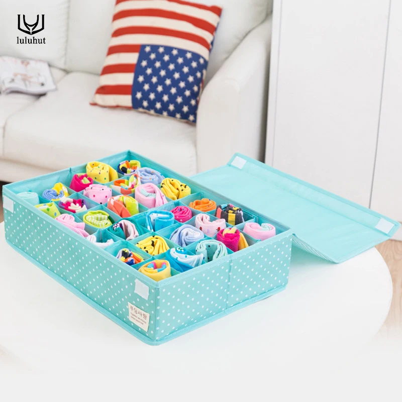 luluhut storage organizer Non-woven foldable storage box large capacity clothes organizer for bra socks underwear organizer