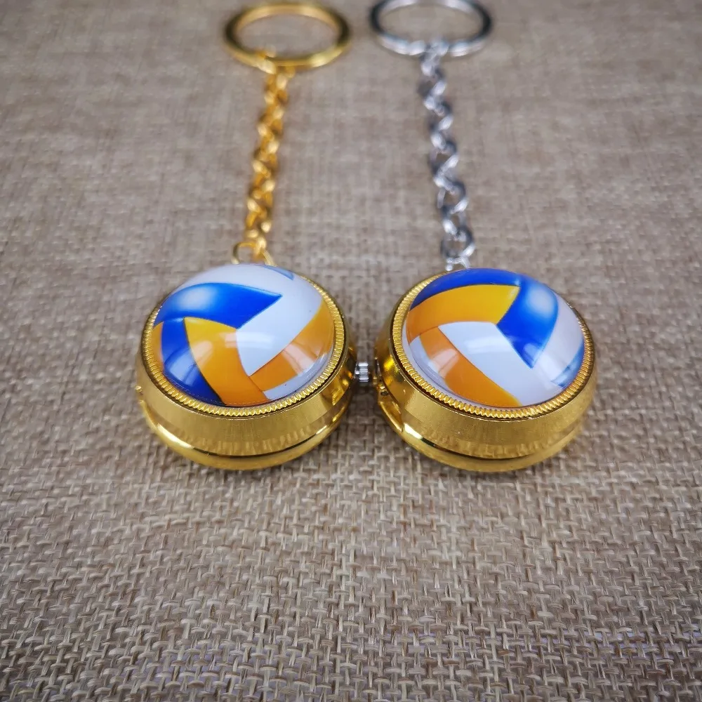 

2019 New Fashion Glass Cabochon Volleyball Rotating Pocket Watch Gold Nurse Watch