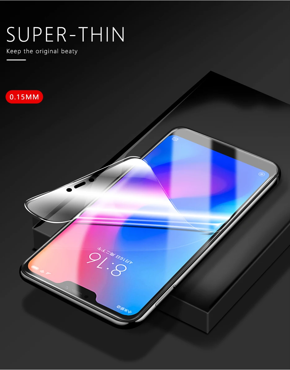 CHYI 3D изогнутая пленка для Xiaomi mi A2 Lite Защитная пленка для экрана 5,84 дюймов красная mi 6 pro нано Гидрогелевая пленка с инструментами не закаленное стекло