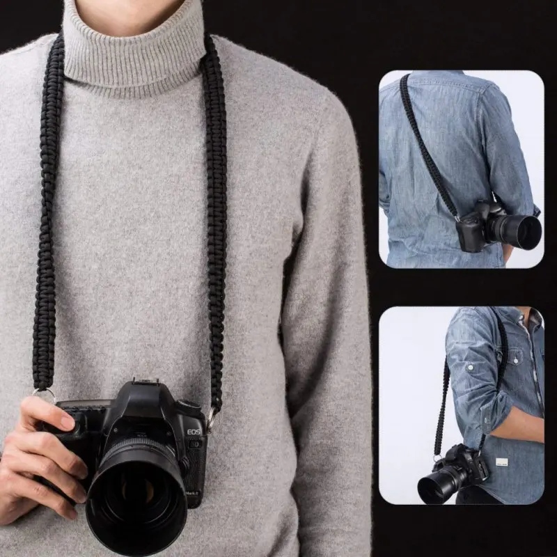 High Quality Paracord 550lb Quick Release Camcorder Shoulder Belt DSLR Camera Neck Strap for Canon 1300d